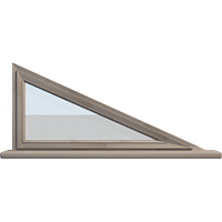 Деревянное окно – треугольник из лиственницы Модель 111 Береза